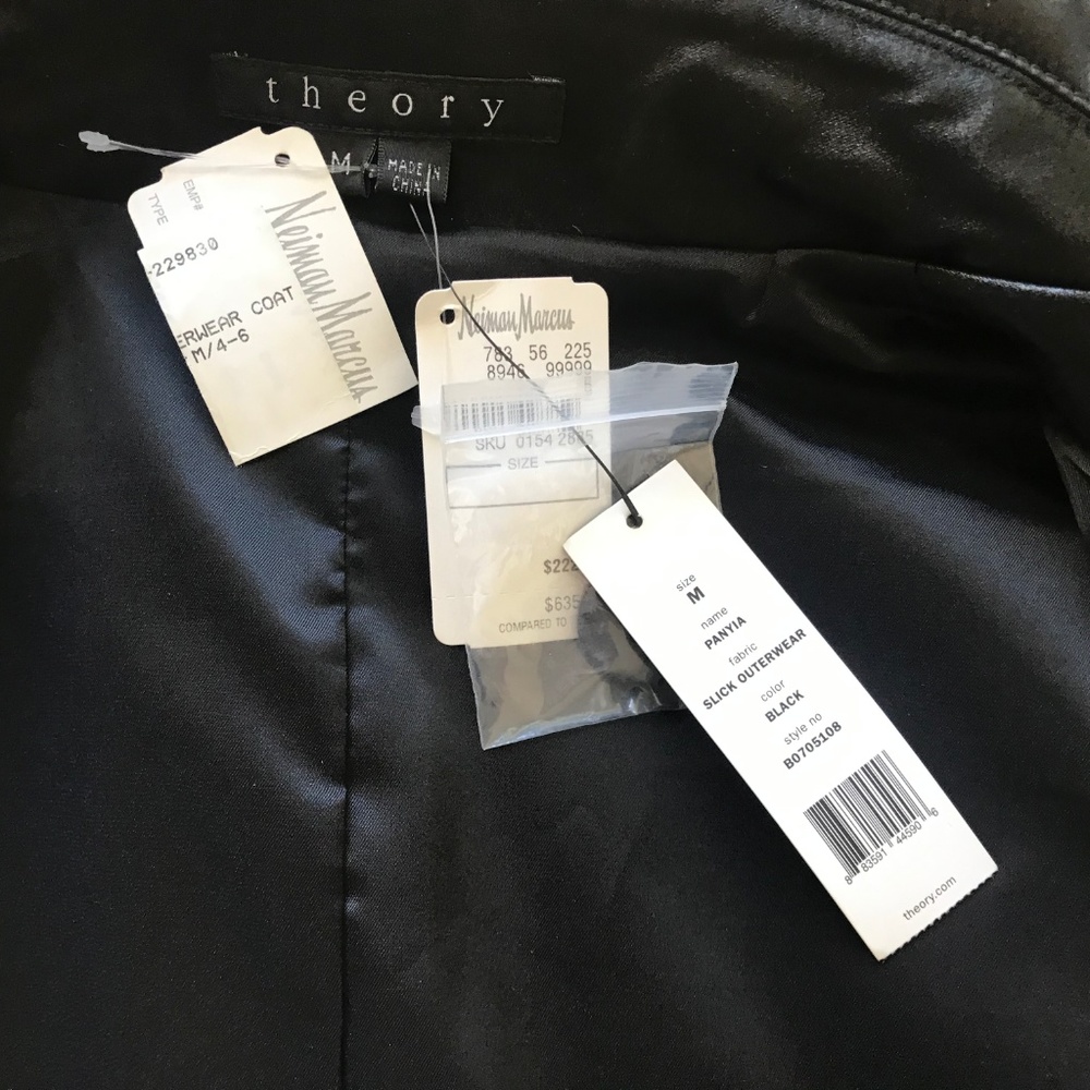 Theory NWT Panyia Slick Black Trench Coat SOLD OUT - Picture 8 of 8